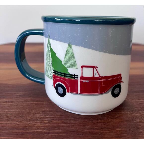 Christmas Tree Red Farm Truck Coffee Cup Mug Holiday Gift by Joann’s - Picture 1 of 6